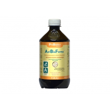 APIBIOFARMA 0,5L  - probiotyk z ziołami dla pszczół