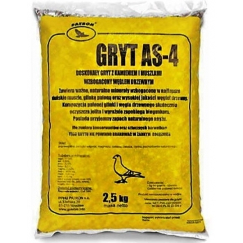 GRYT AS-4 PATRON 2,5kg - muszle glinka węgiel drzewny