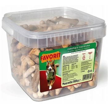 Favorit bone buiscuit for dogs 1kg - wapń wołowina W PUDEŁKU